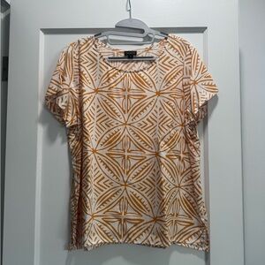 Tanoa Patterned Orange Top